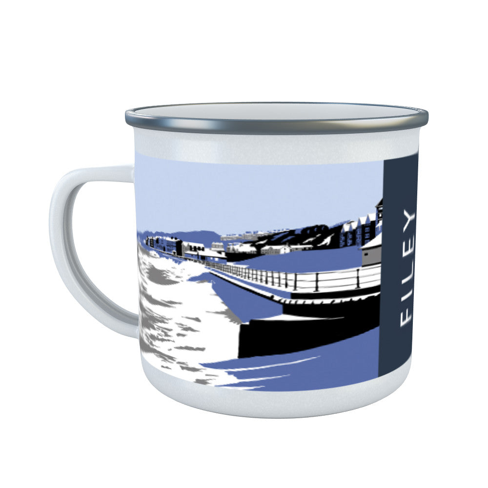 Filey, Yorkshire Enamel Mug