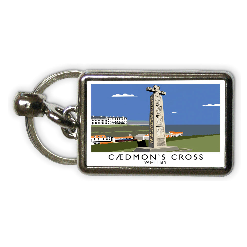 Caedmon's Cross, Whitby, Yorkshire Metal Keyring