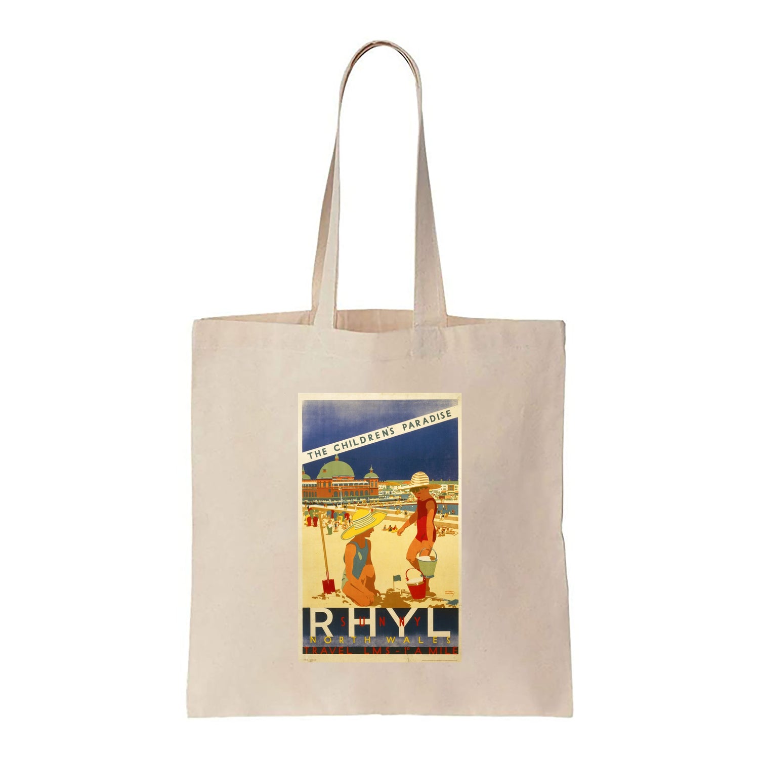 Sunny Rhyl, North Wales - Canvas Tote Bag