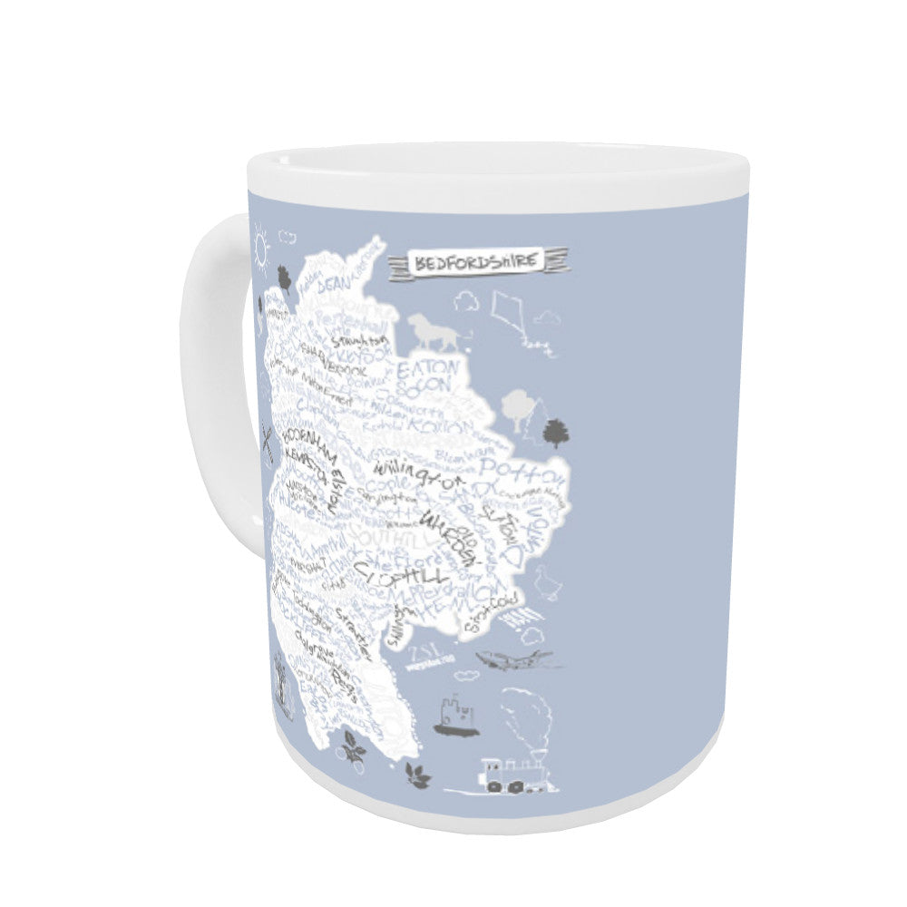 County Map of Bedfordshire, Mug