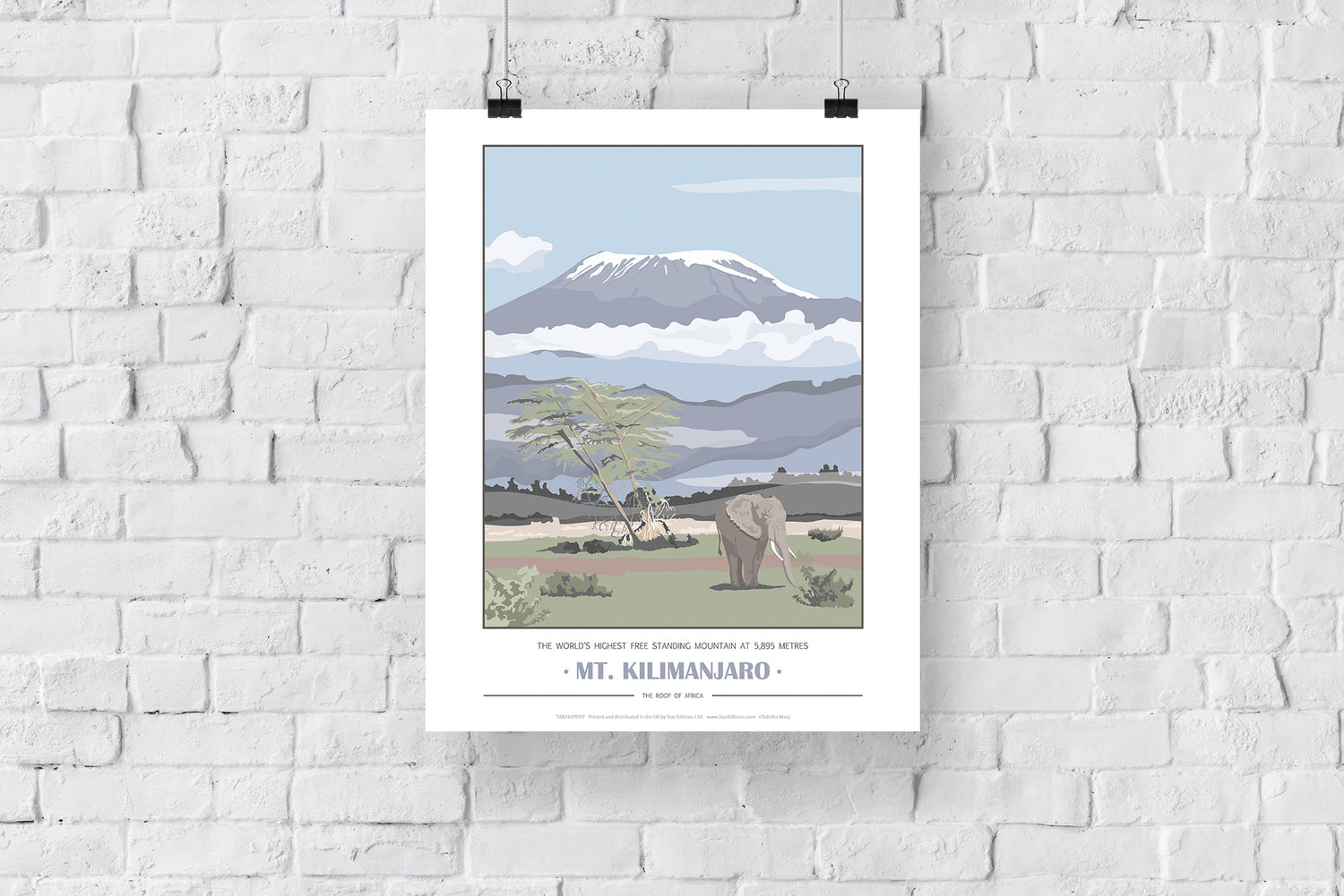 Mount Kilimanjaro, - Art Print