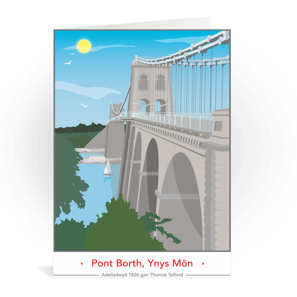 Pont Borth, Ynys Mon Greeting Card 7x5