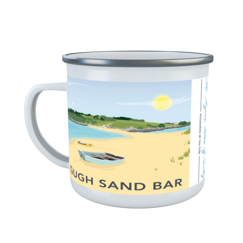 Gugh Sand Bar, St Agnes, Isles of Scilly Enamel Mug