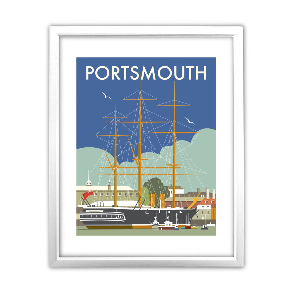 HMS Warrior, Portsmouth - Art Print