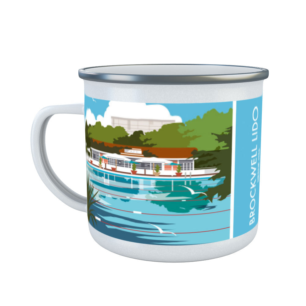 Brockwell Lido, Herne Hill, London Enamel Mug