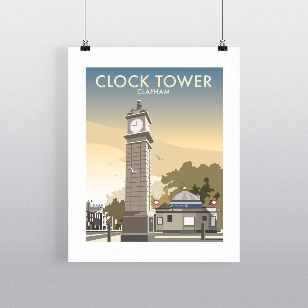 The Clock Tower, Clapham, London - Art Print