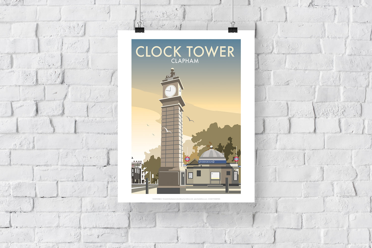 The Clock Tower, Clapham, London - Art Print