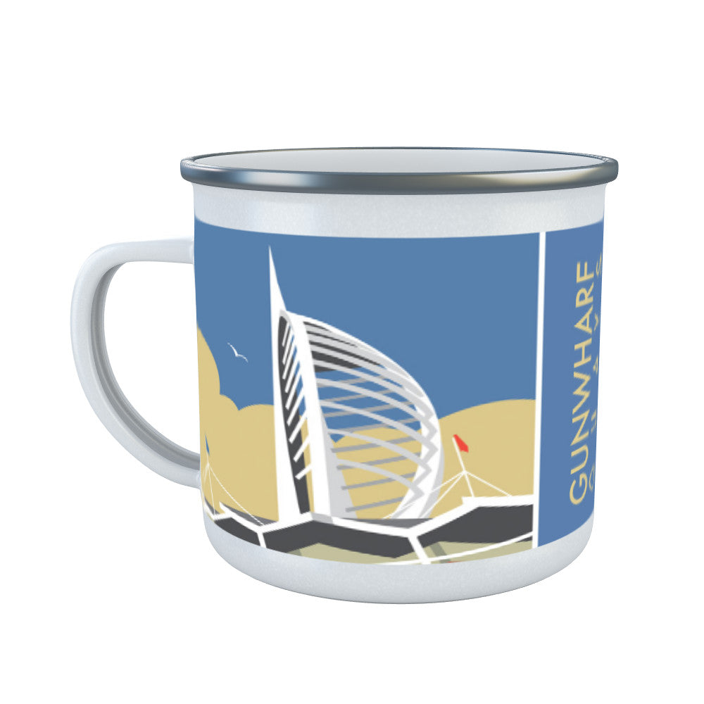 Gunwharf Quays, Portsmouth Enamel Mug