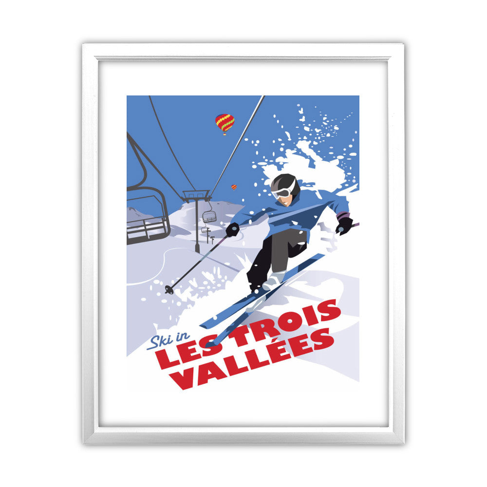 Ski in Les Trois Vallees - Art Print