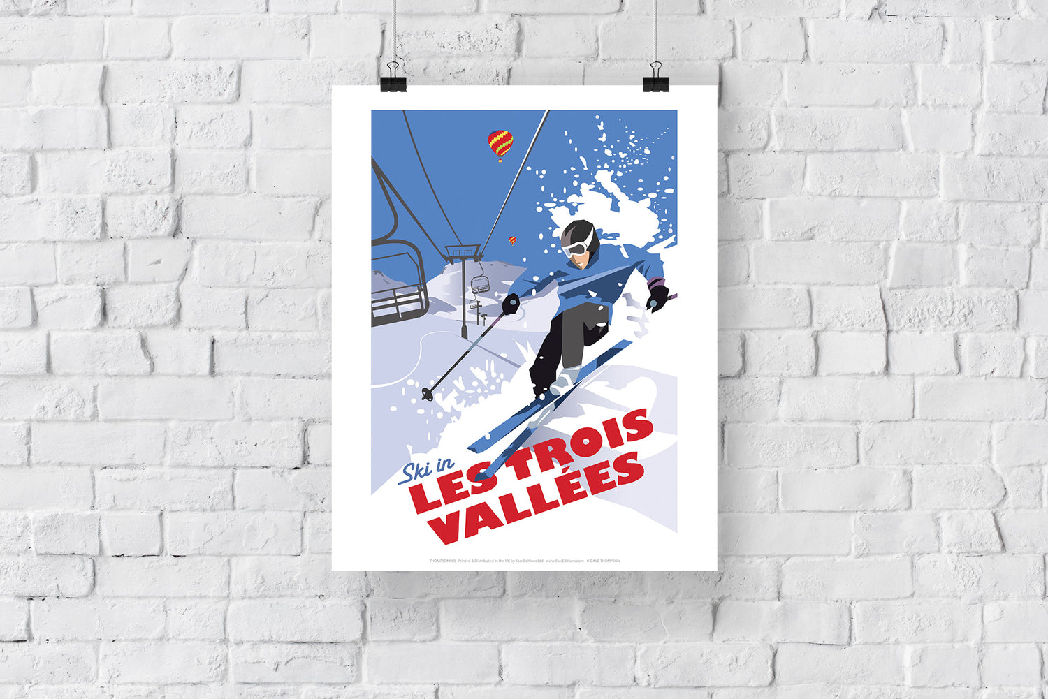 Ski in Les Trois Vallees - Art Print