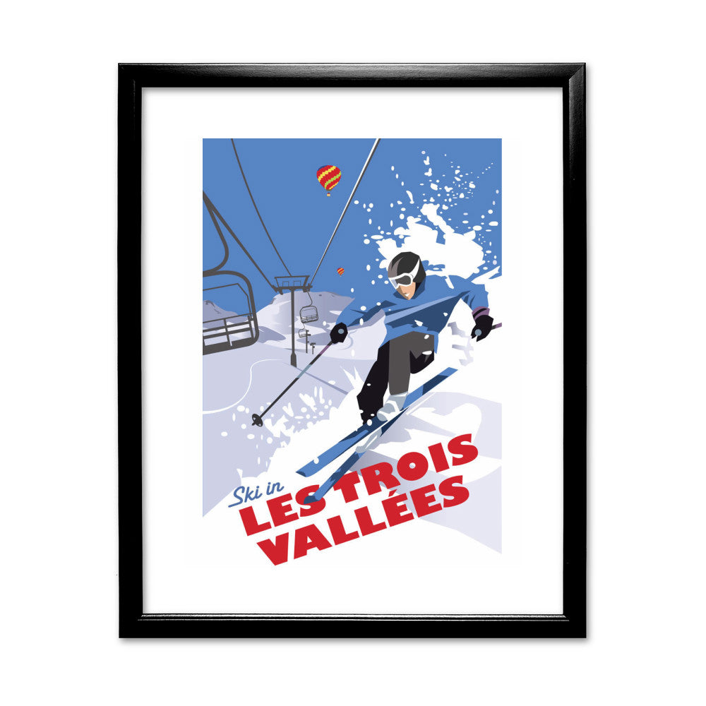 Ski in Les Trois Vallees - Art Print