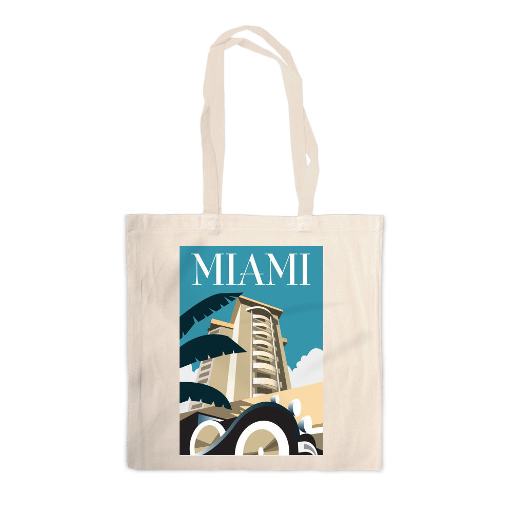 Miami Canvas Tote Bag