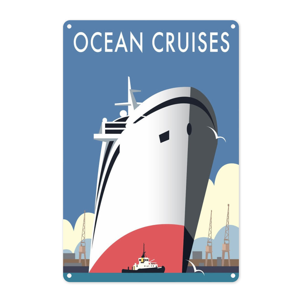 Ocean Cruises Metal Sign