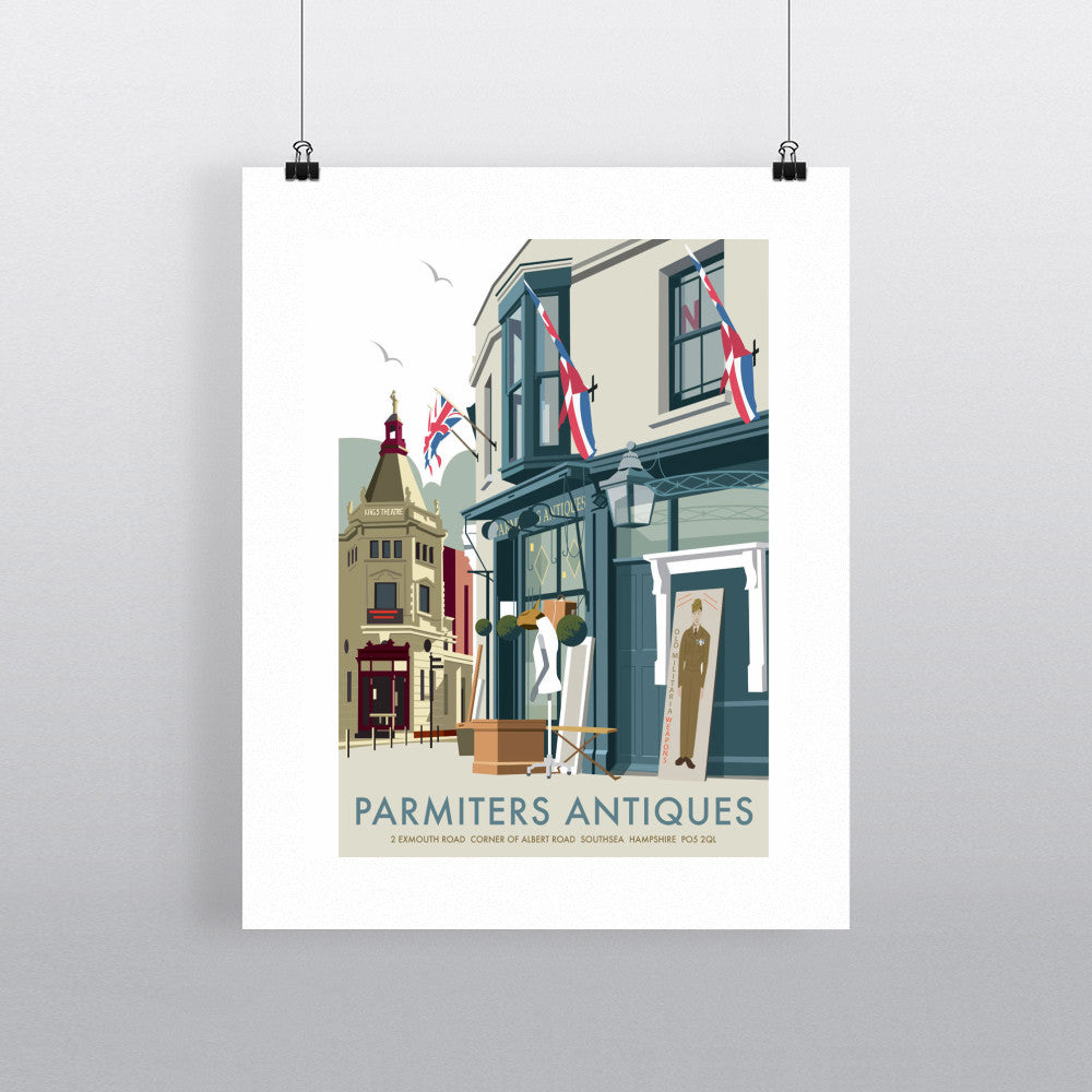 Parmiters Antiques, Southsea - Art Print