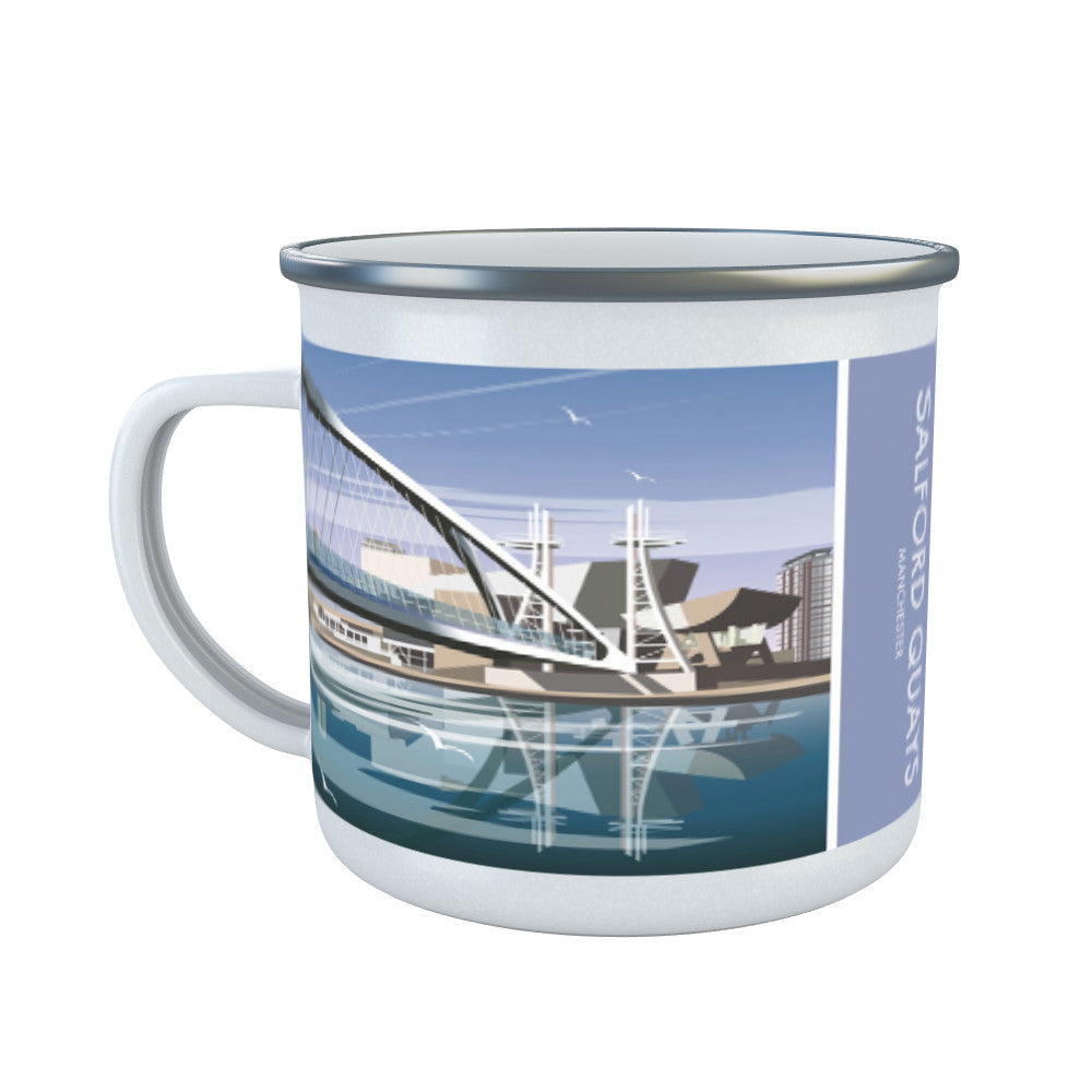 Salford Quays, Greater Manchester Enamel Mug