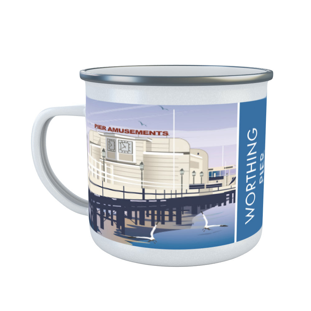 Worthing Pier Enamel Mug