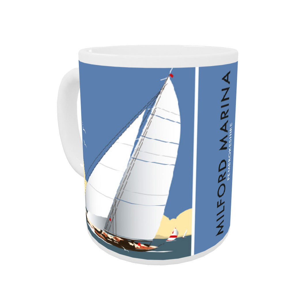 Milford Marina, South wales Coloured Insert Mug