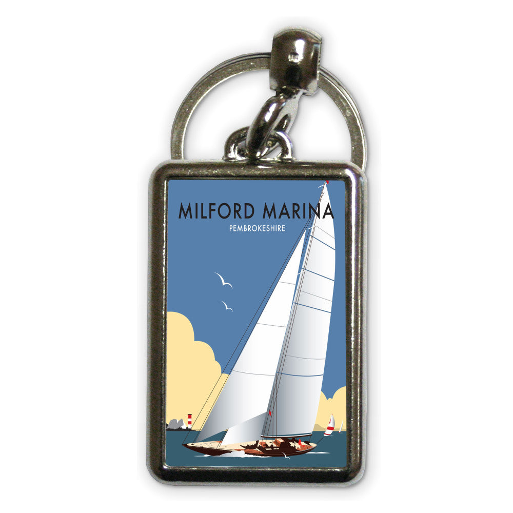 Milford Marina, South wales Metal Keyring