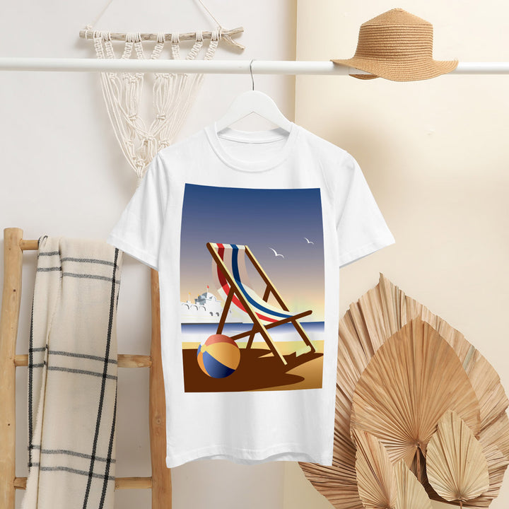 Beach Ball & Deck Chair T-Shirt by Dave Thompson