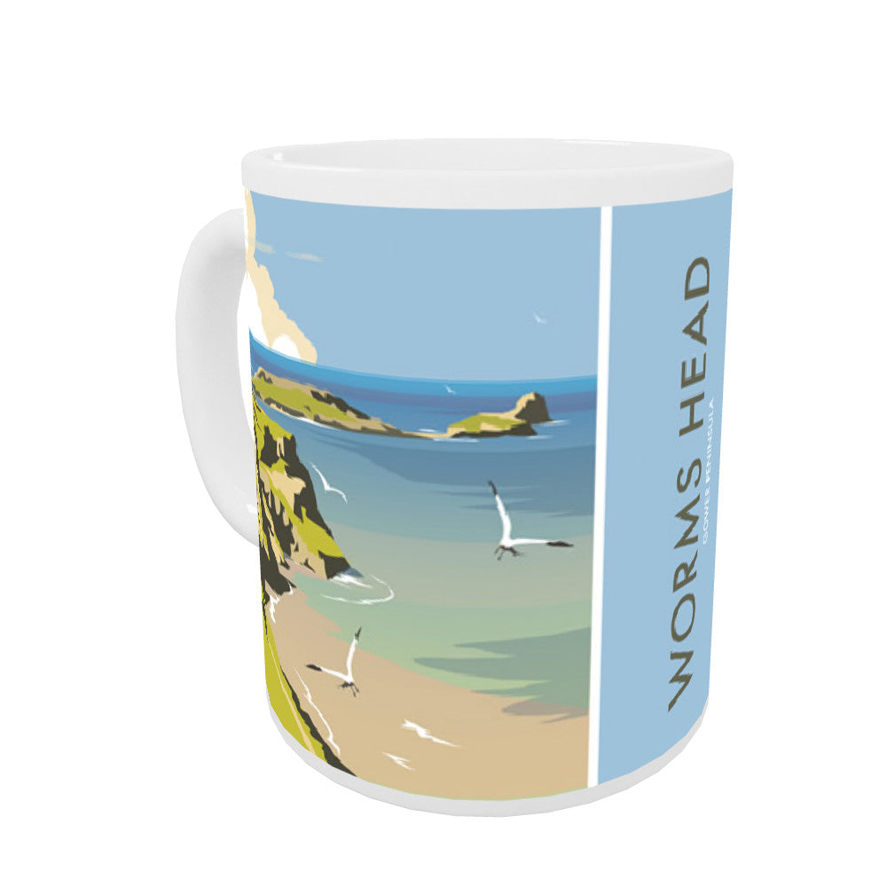 Worms Head, Gower Peninsula Coloured Insert Mug