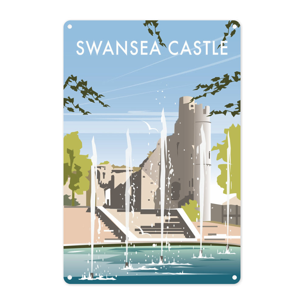 Swansea Castle, South Wales Metal Sign