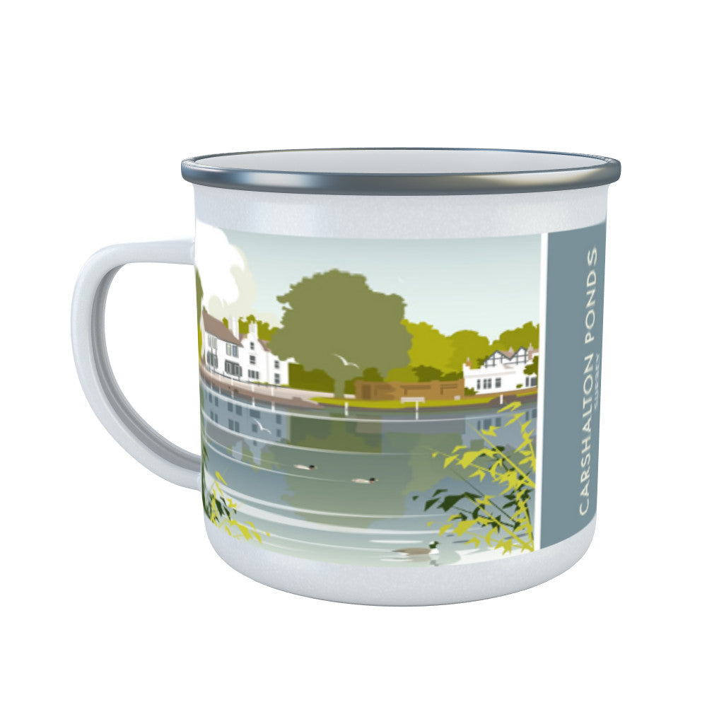 Carshalton Ponds, Surrey Enamel Mug