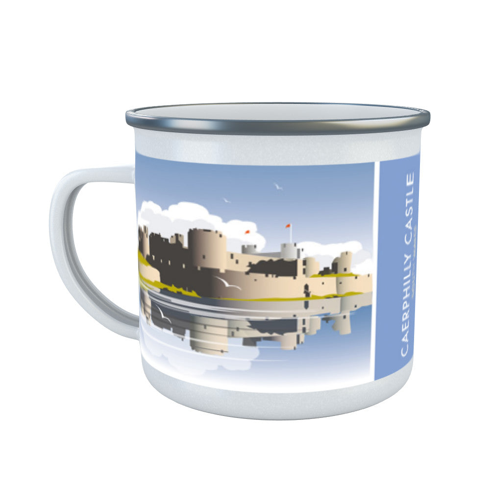 Caerphilly Castle, South Wales Enamel Mug