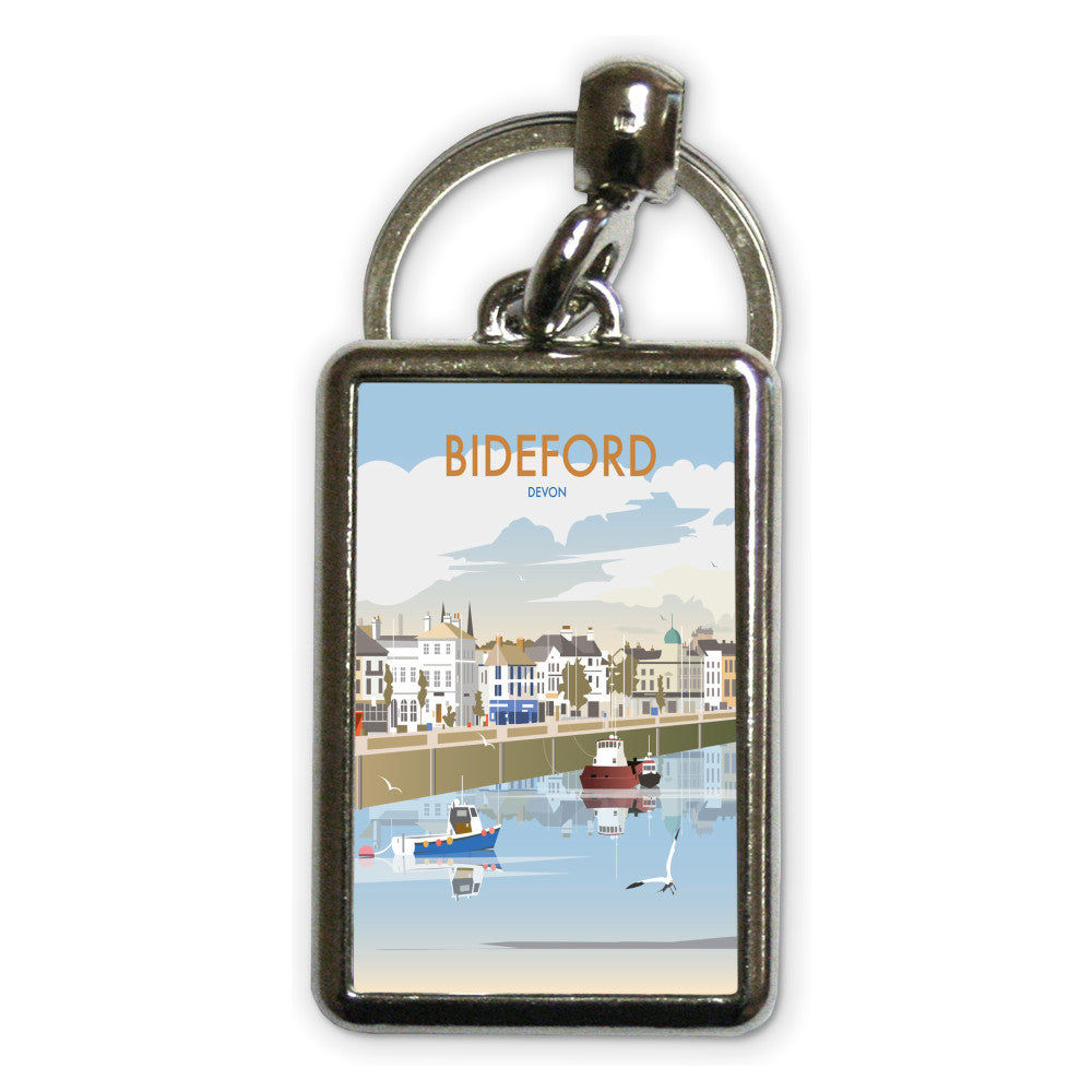 Bideford, Devon Metal Keyring