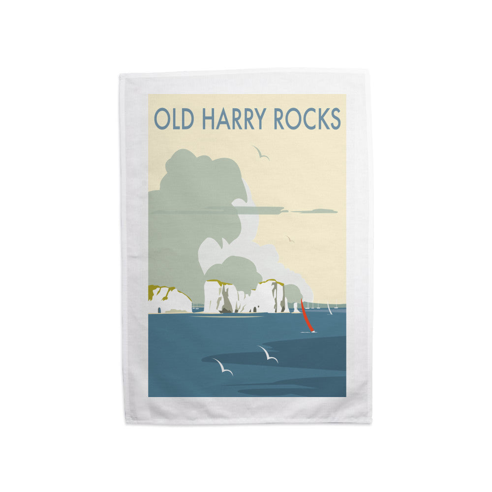 Old Harry Rocks Tea Towel