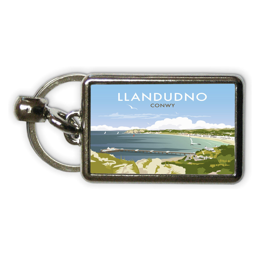 Llandudno, Wales Metal Keyring