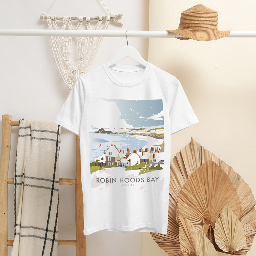 Robin Hoods Bay T-Shirt by Dave Thompson