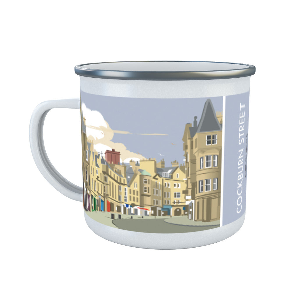 Cockburn Street, Edinburgh Enamel Mug