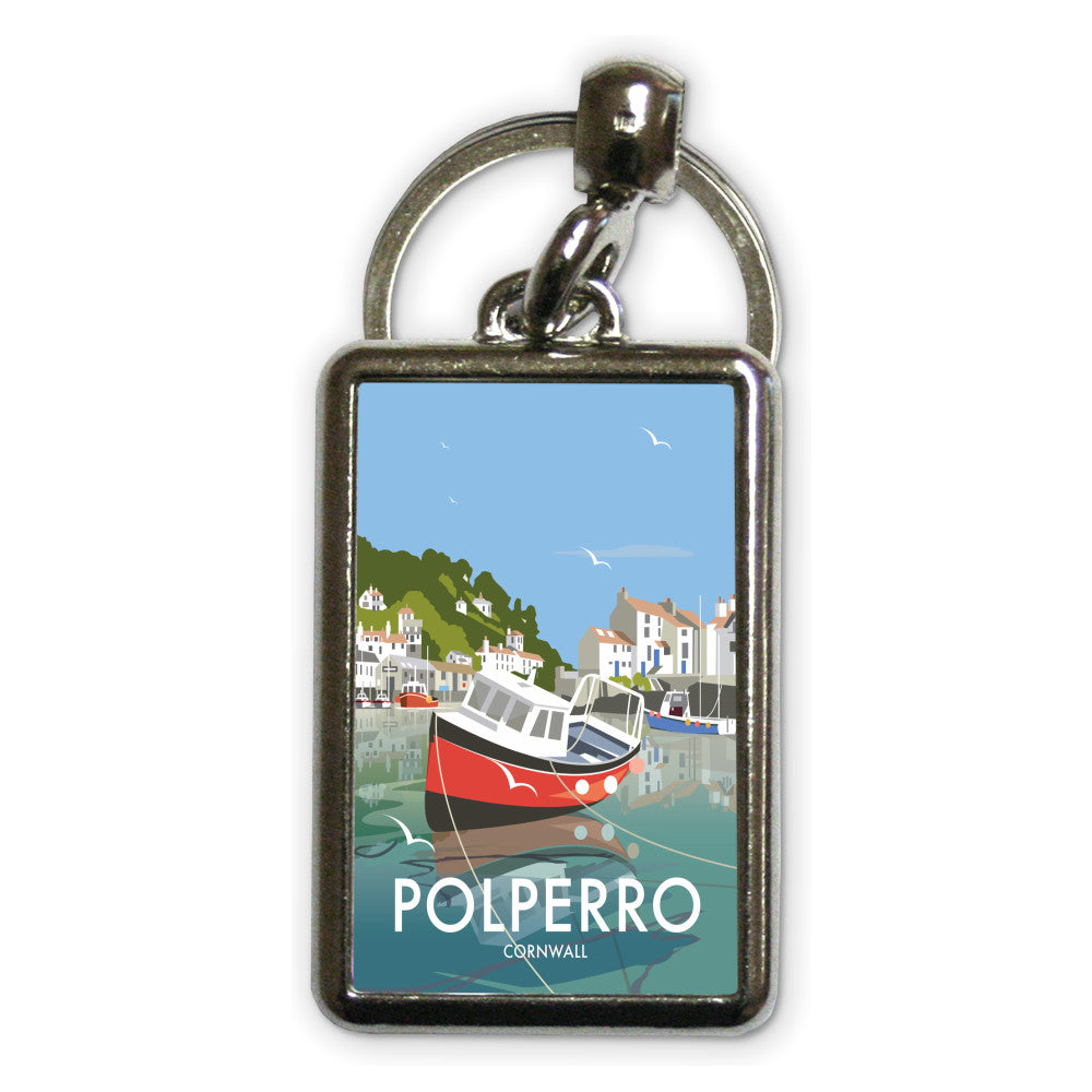 Polperro, Cornwall Metal Keyring