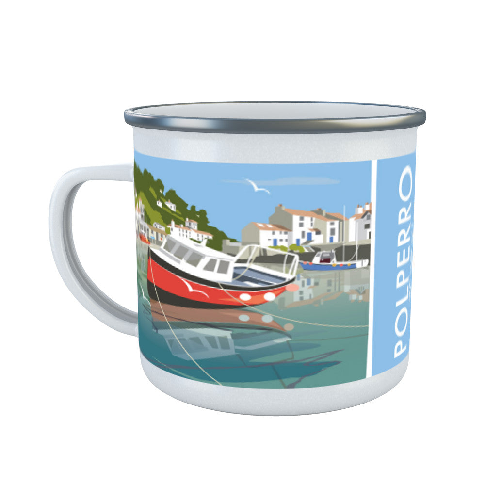 Polperro, Cornwall Enamel Mug