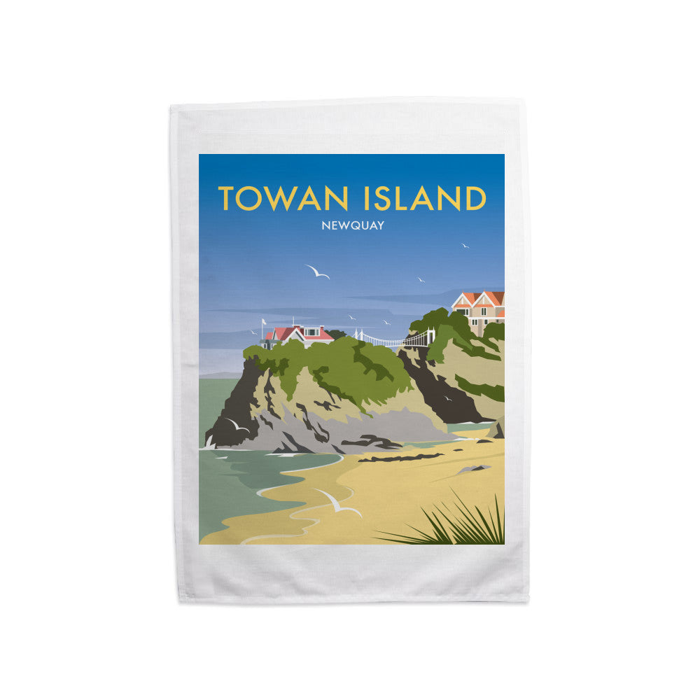 Towan Island, Newquay Tea Towel