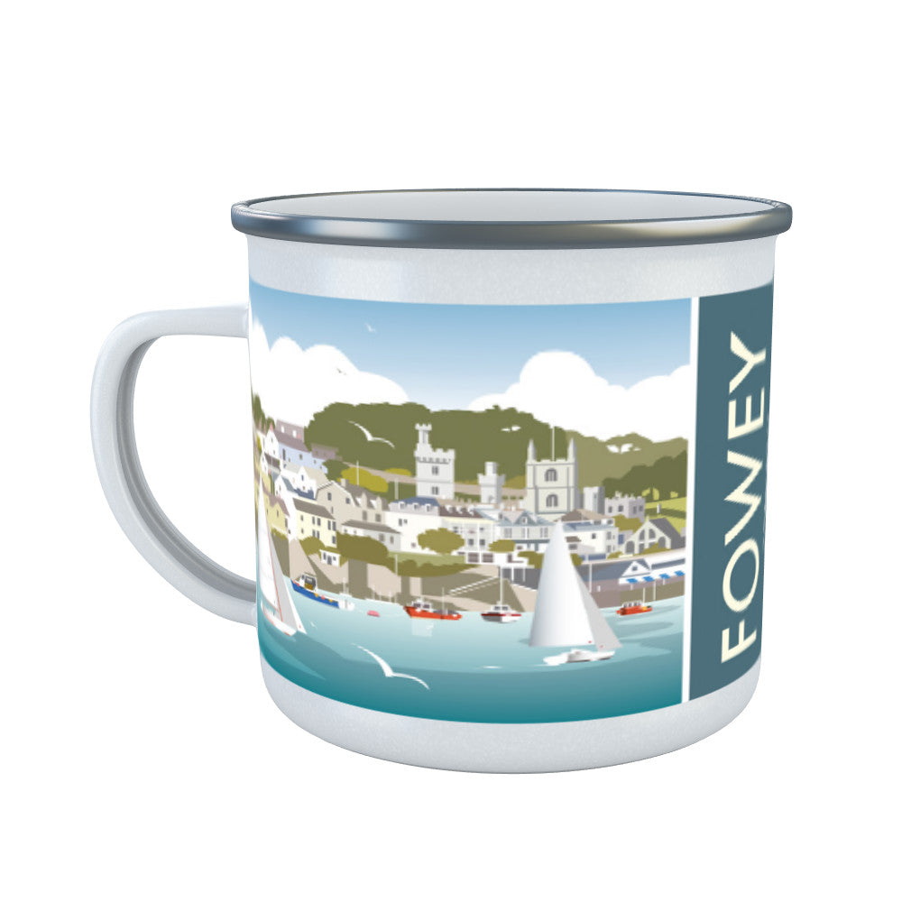 Fowey, Cornwall Enamel Mug