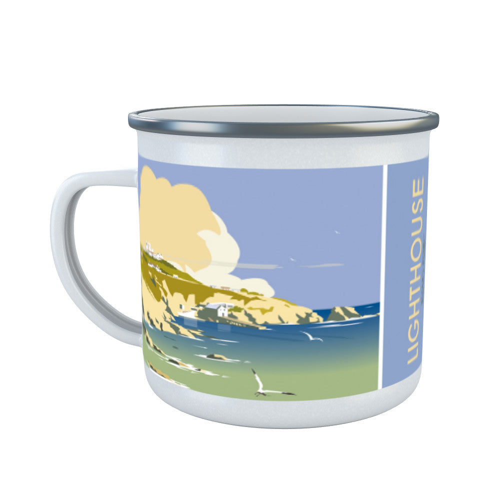 Lizard Point Lighthouse, Cornwall Enamel Mug