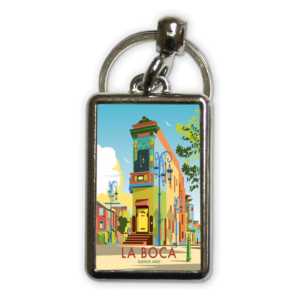 La Boca, Buenos Aires Metal Keyring