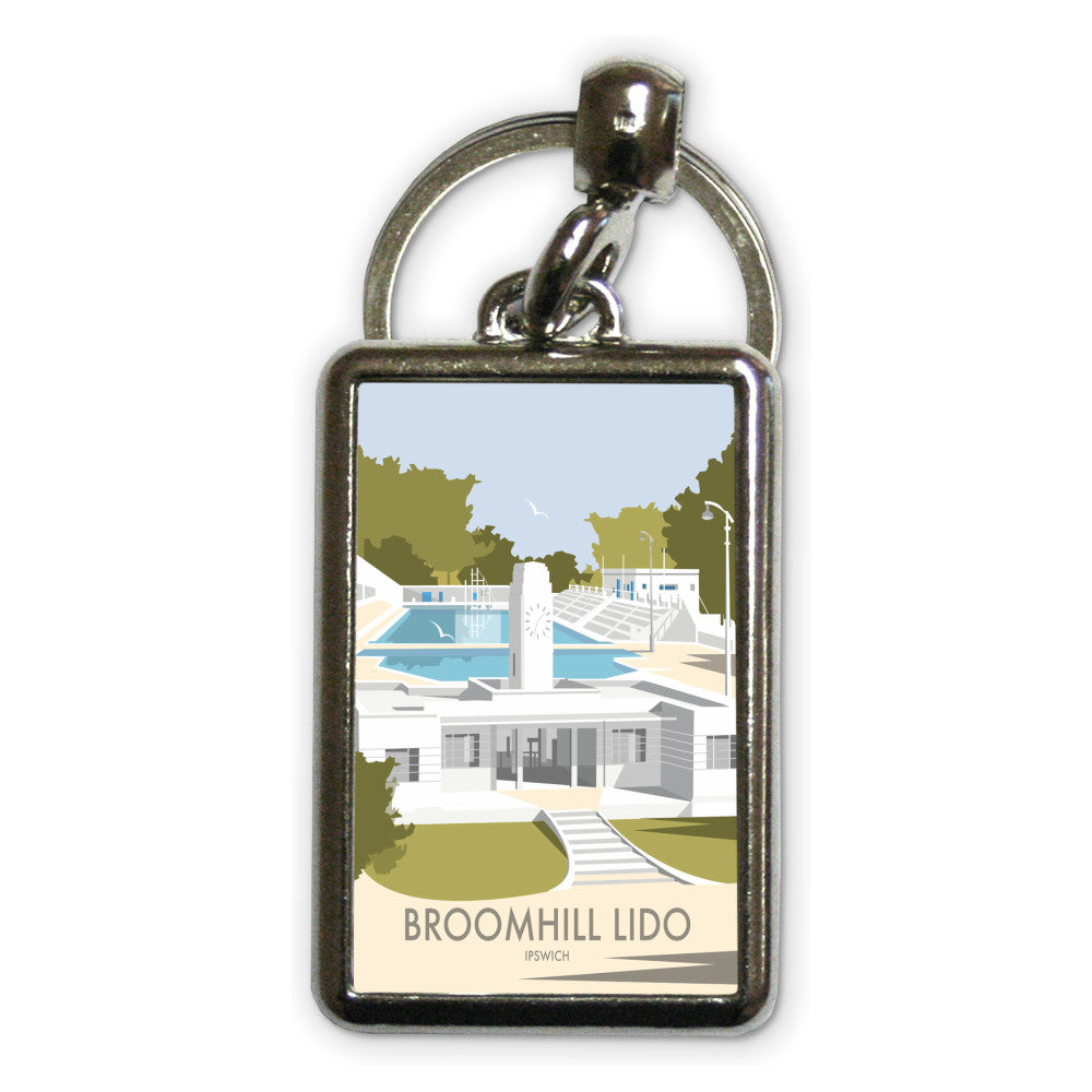 Broomhill Lido, Ipswich Metal Keyring