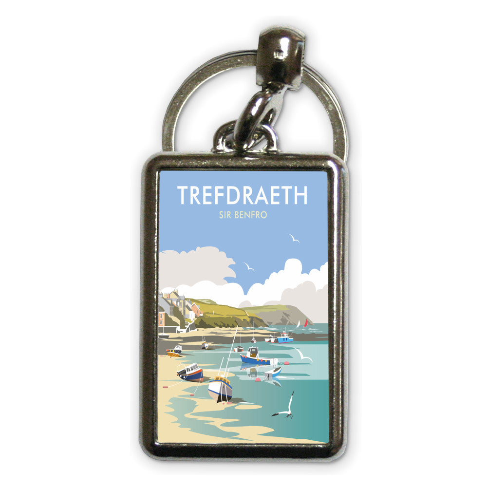 Trefdraeth, Sir Benfro Metal Keyring