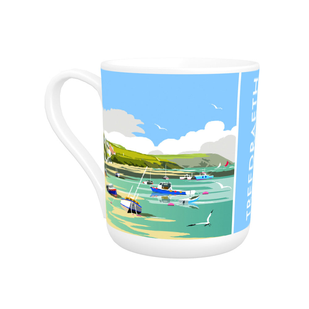 Trefdraeth, Sir Benfro Bone China Mug