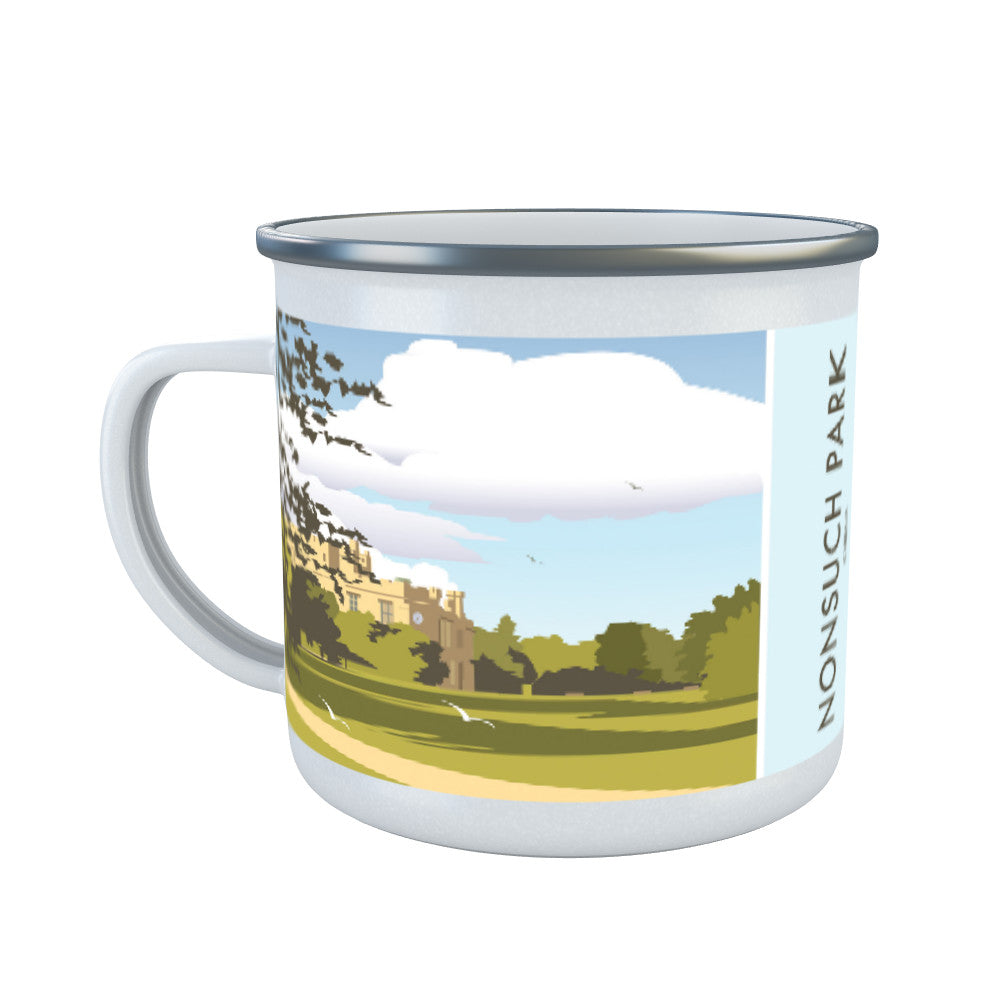 Nonsuch Park, Cheam Enamel Mug