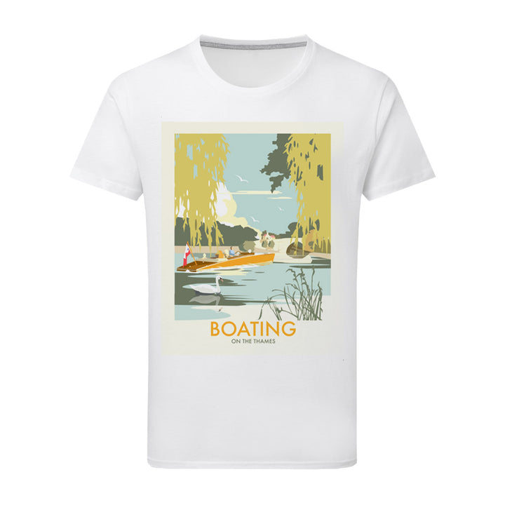 Boating, On The Thames T-Shirt by Dave Thompson