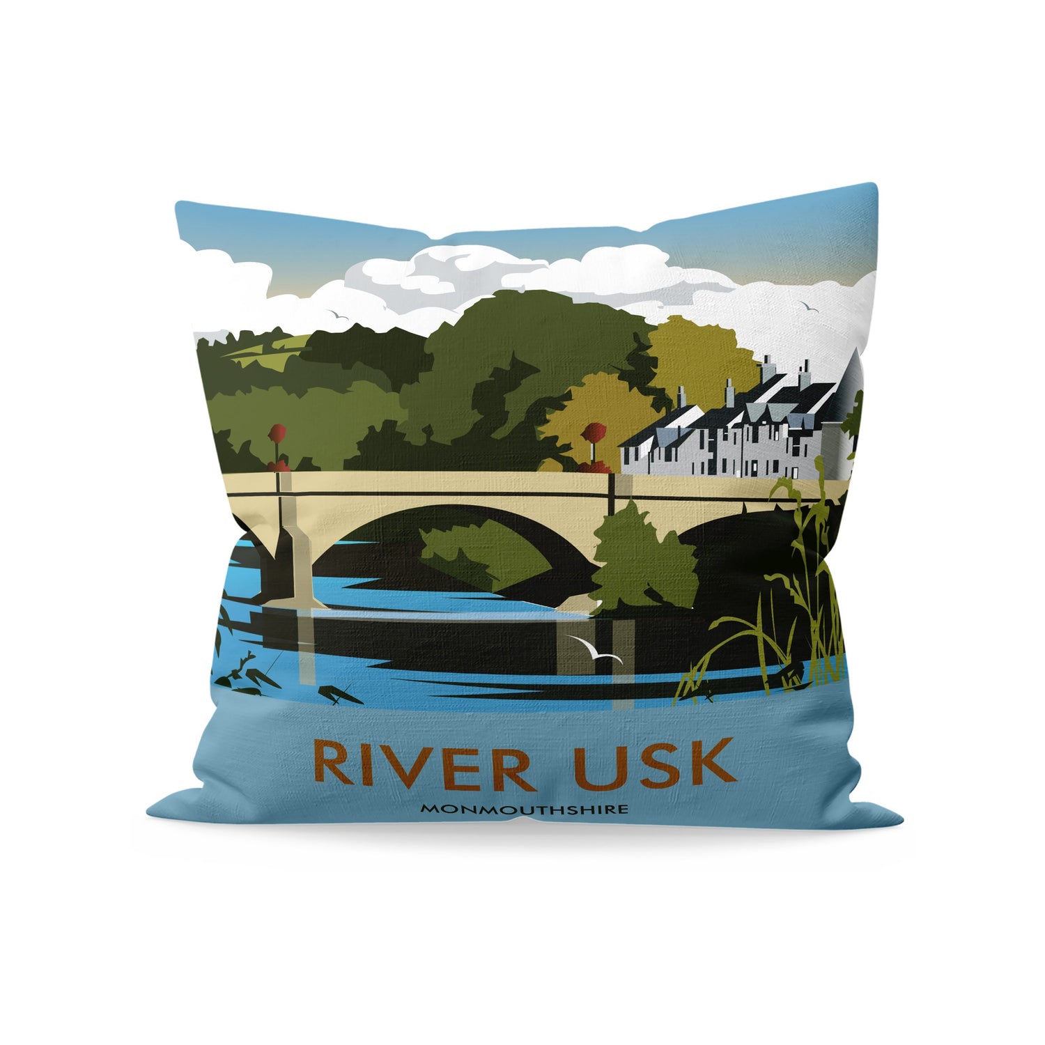 River Usk, Monmouthshire Cushion