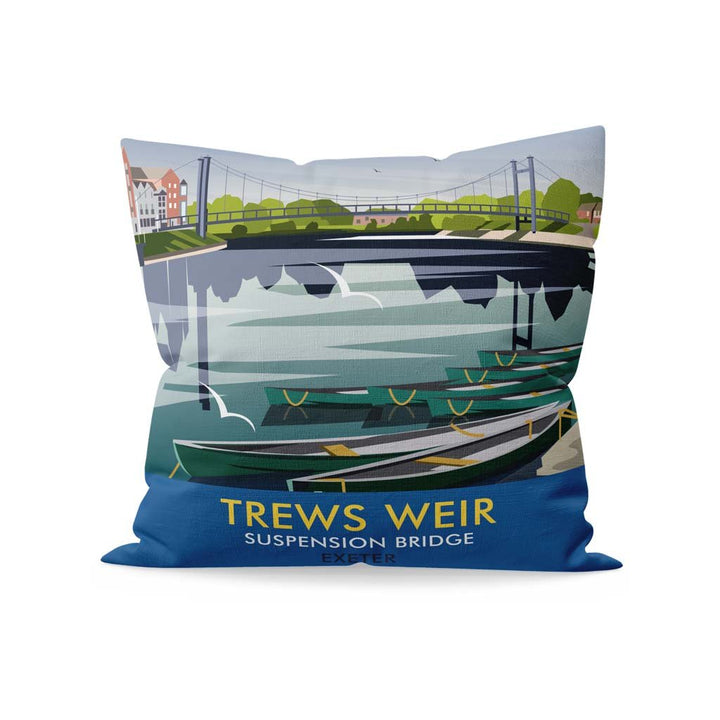 Trews Weir, Suspension Bridge, Exeter Cushion