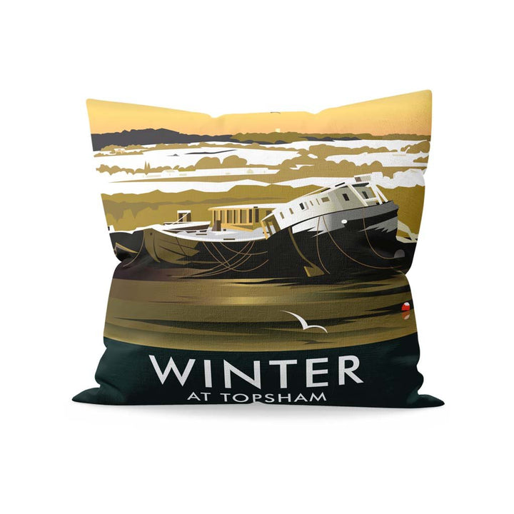 Winter At Topsham Cushion