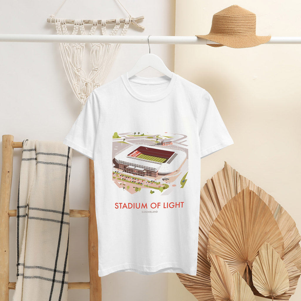 Stadium Of Light, Sunderland T-Shirt by Dave Thompson