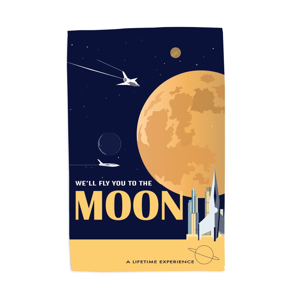 To the Moon - Tea Towel