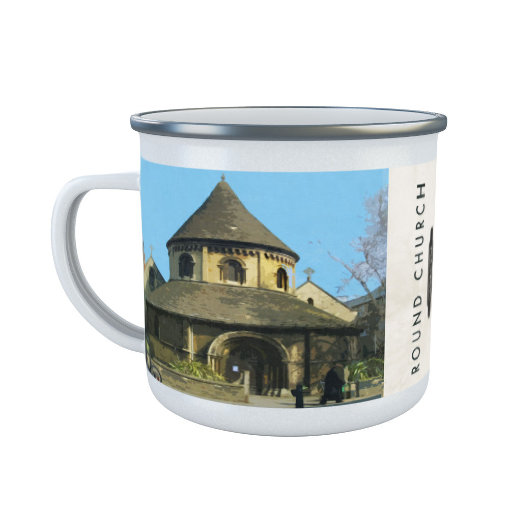 The Round Church, Cambridge Enamel Mug