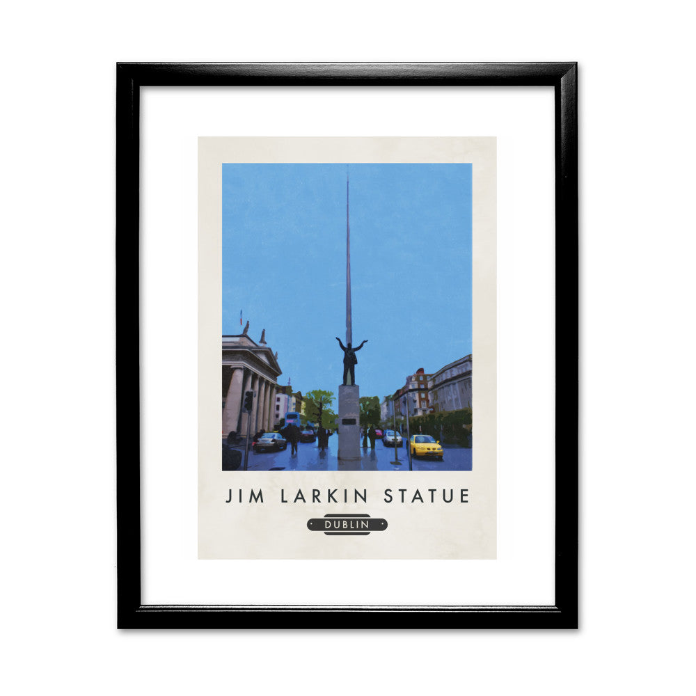 Jim Larkin, Dublin, Ireland 11x14 Framed Print (Black)